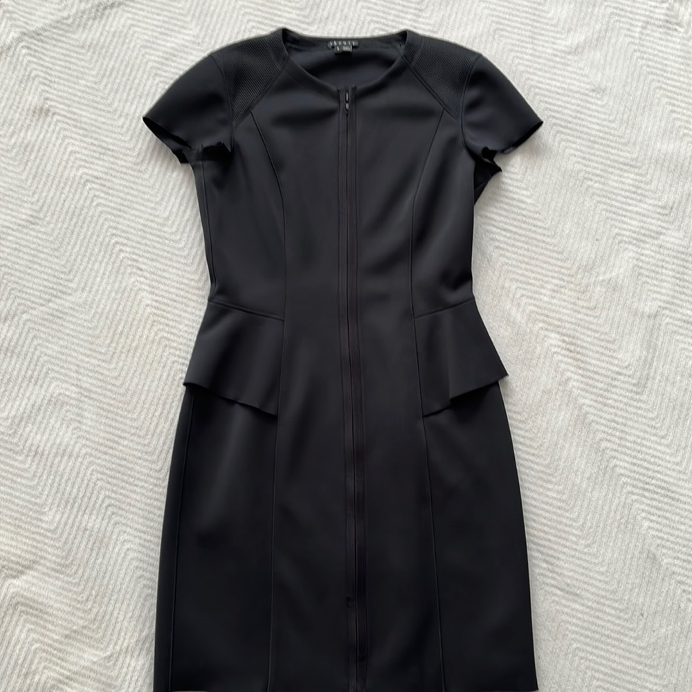 Theory neoprene peplum dress